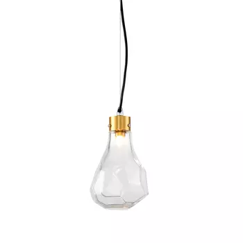 Подвесной светильник clear (delight collection) золотой 13x20x13 см.