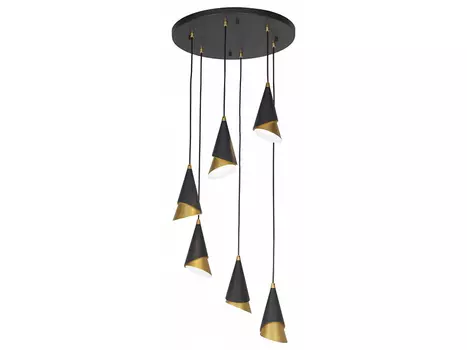 Подвесной светильник cone (lightstar) черный 220 см.