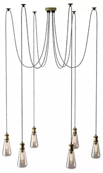 Подвесной светильник фьюжн (regenbogen life) бронзовый 216 см.