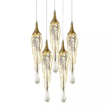 Подвесной светильник goddess tears (delight collection) золотой 30x120x30 см.