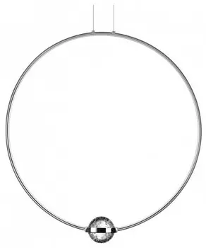 Подвесной светильник gota (odeon light) серебристый 60x150x10 см.
