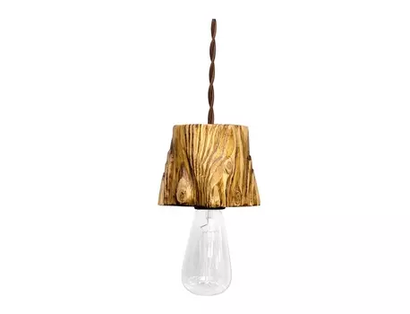 Подвесной светильник из дерева querk01 (ruwoo) коричневый 10x10x10 см.