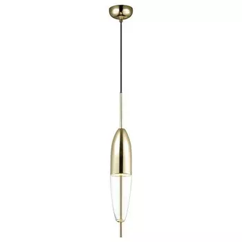 Подвесной светильник larus (odeon light) золотой 150 см.