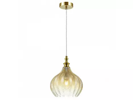 Подвесной светильник lasita (odeon light) золотой 120 см.