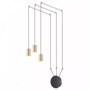 Подвесной светильник lucas (odeon light) золотой 70 см.