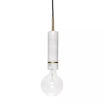 Подвесной светильник marble (hubsch) белый 29 см.