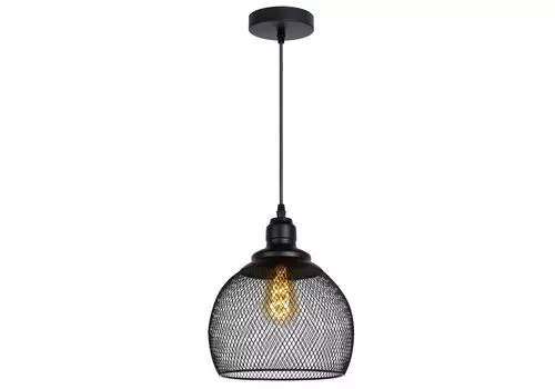 Подвесной светильник mesh (lucide) черный 22x30x22 см.
