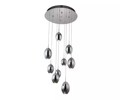 Подвесной светильник метеорит (kink light) серебристый 120.0 см.