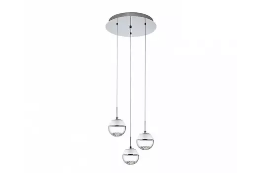 Подвесной светильник montefio (eglo) серебристый 110 см.