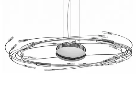 Подвесной светильник ovale (lightstar) серебристый 102x206x57 см.