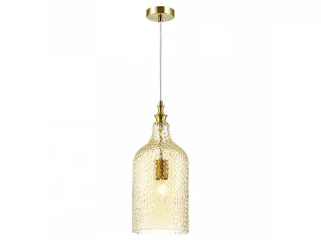 Подвесной светильник pelo (odeon light) золотой 120 см.