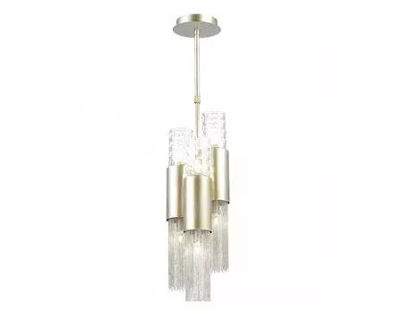 Подвесной светильник perla (odeon light) прозрачный 120 см.