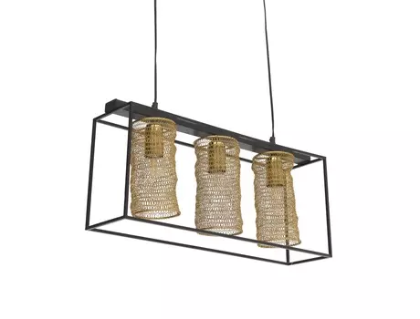 Подвесной светильник prospero (to4rooms) золотой 60.0x25.0x15.0 см.