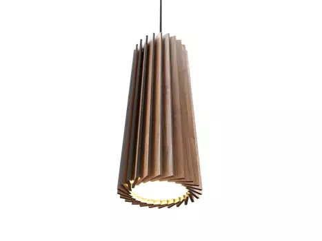 Подвесной светильник ротор спот (woodled) коричневый 33 см.