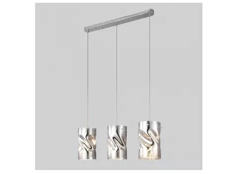 Подвесной светильник spin (eurosvet) серебристый 57x80x12 см.