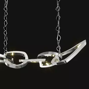 Подвесной светильник (to4rooms) серебристый 122x28x38 см.