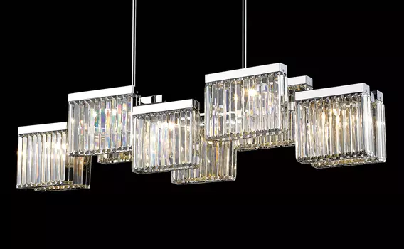 Подвесной светильник (to4rooms) серебристый 145x138x32 см.