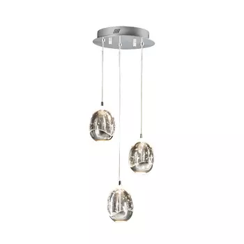 Подвесной светильник (to4rooms) серебристый 25x50x25 см.