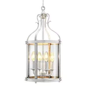 Подвесной светильник (to4rooms) серебристый 26x52x26 см.