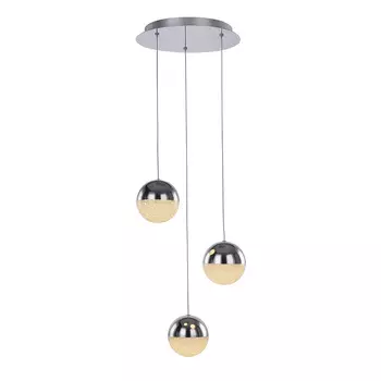 Подвесной светильник (to4rooms) серебристый 33x150x33 см.