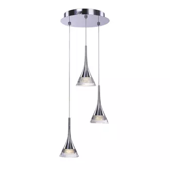 Подвесной светильник (to4rooms) серебристый 33x150x33 см.