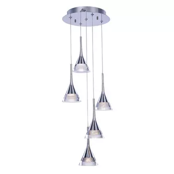 Подвесной светильник (to4rooms) серебристый 42x150x42 см.