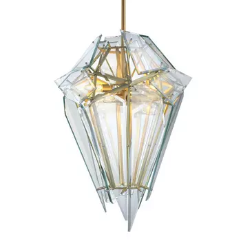 Подвесной светильник (to4rooms) серебристый 47x97x47 см.