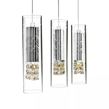 Подвесной светильник (to4rooms) серебристый 50x150x8 см.