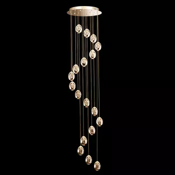 Подвесной светильник (to4rooms) серебристый 60x250x60 см.