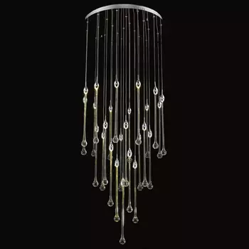 Подвесной светильник (to4rooms) серебристый 63x180x63 см.