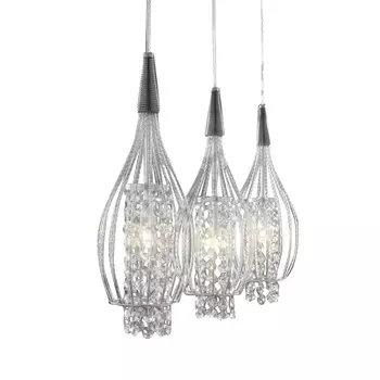 Подвесной светильник (to4rooms) серебристый 70x120x15 см.