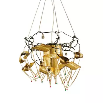 Подвесной светильник (to4rooms) золотой 65x40x65 см.