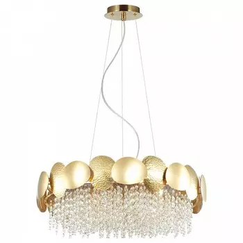 Подвесной светильник ulla (odeon light) золотой 120 см.