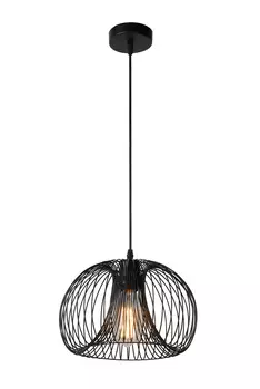 Подвесной светильник vinti (lucide) черный 30.0x18.0x30.0 см.