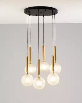 Подвесной светильник violla (moderli) золотой 120 см.