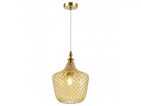 Подвесной светильник vita (odeon light) золотой 120 см.