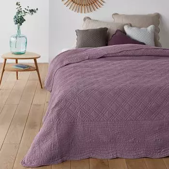 Покрывало scenario (laredoute) фиолетовый 250x250 см.