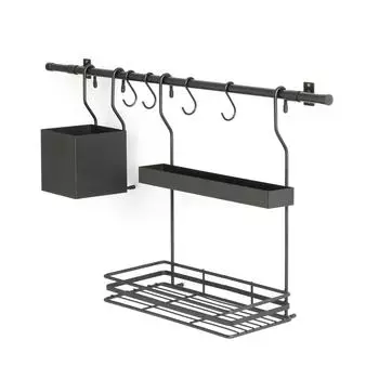 Полка для кухни leanis (laredoute) черный 80x40x17 см.