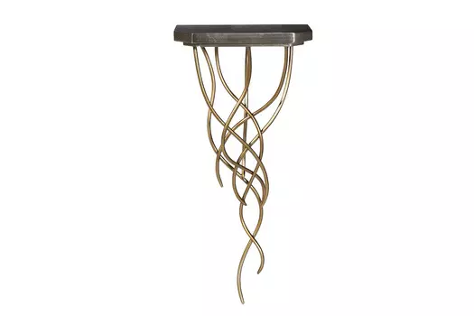 Полка настенная декоративная (garda decor) золотой 81x36x20 см.