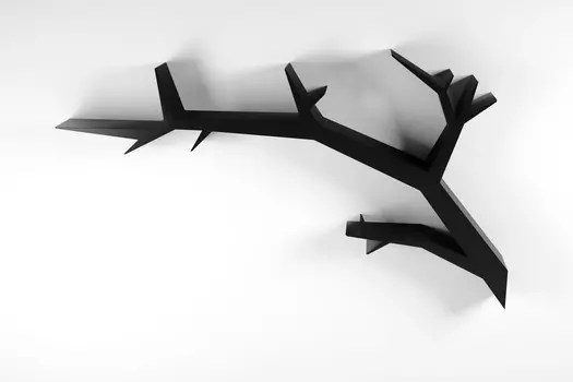 Полка ветка большая (odingeniy) черный 242x137x15 см.