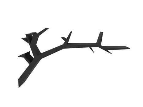 Полка ветка (odingeniy) черный 150.0x81.0x20.0 см.