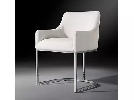 Полукресло emery curved-back track polished (idealbeds) белый 56x81x56 см.