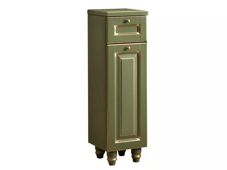 Полупенал для ванной royal (экомебель) зеленый 40x103x31 см.