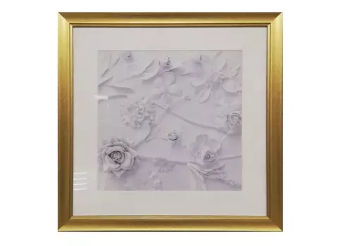 Постер лютики (garda decor) золотой 50x50 см.