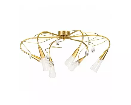 Потолочная люстра aereo (lightstar) золотой 35 см.