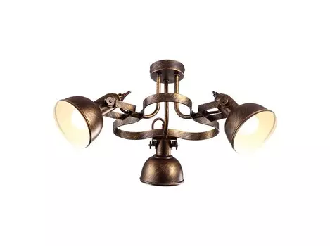 Потолочная люстра (arte lamp) коричневый 25 см.