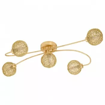 Потолочная люстра caris 1 (eglo) золотой 41x18 см.