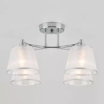 Потолочная люстра cornetto (eurosvet) серебристый 26 см.