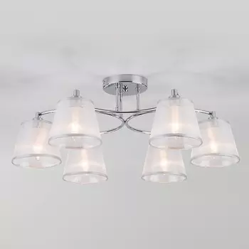 Потолочная люстра cornetto (eurosvet) серебристый 26 см.