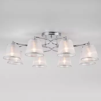 Потолочная люстра cornetto (eurosvet) серебристый 26 см.